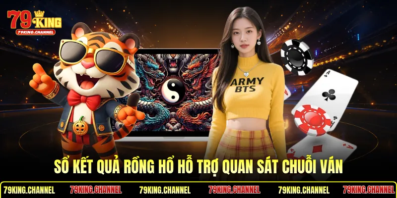 Sổ kết quả Rồng Hổ hỗ trợ quan sát chuỗi ván